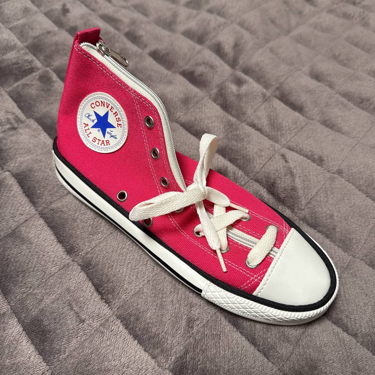 【未使用品】 CONVERSE コンバース オリジナル ペンケース ショッキングピンク 筆箱 小物入れ ポーチ拍卖