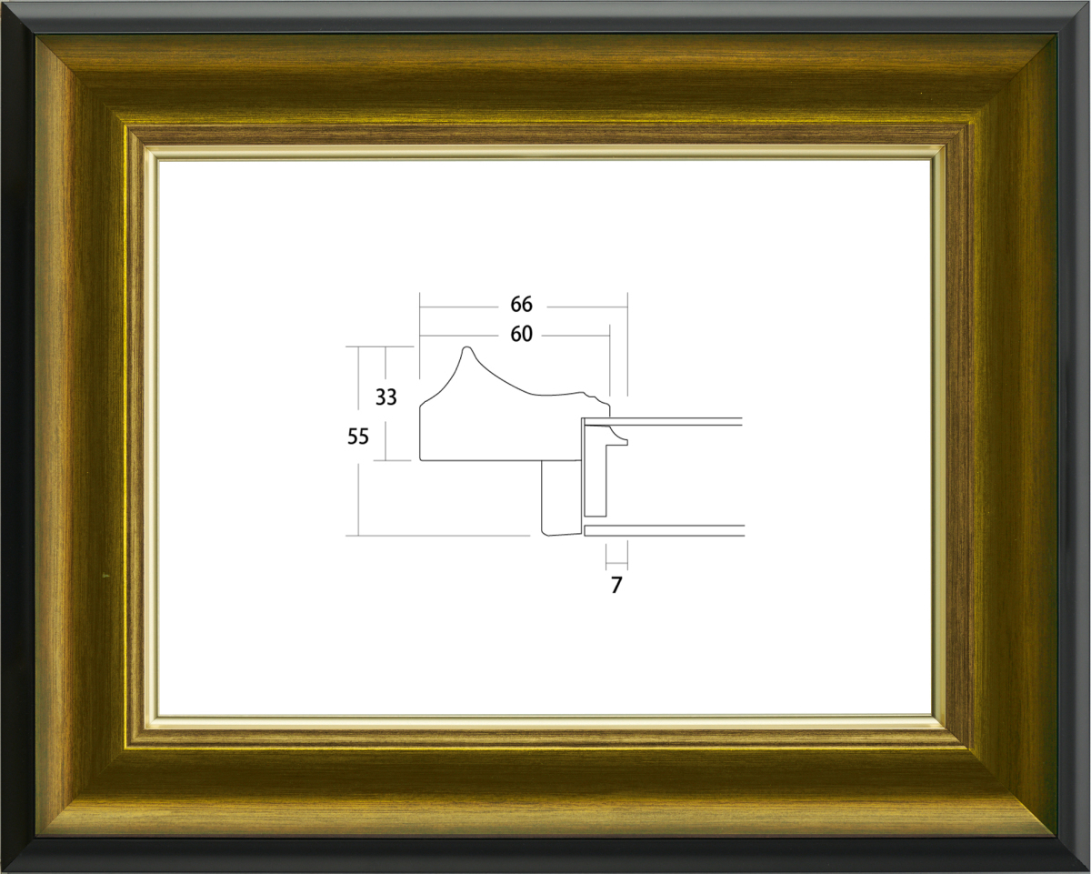 軽量額縁 油絵/油彩額縁 UVカットアクリル 8167 F20号 ゴールド/ブラック拍卖