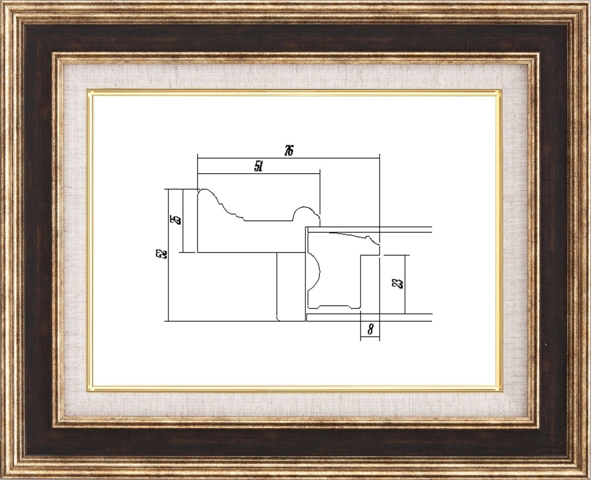 油絵/油彩額縁 樹脂製フレーム UVカットアクリル付 8159 サイズ F20号 G/ブラウン 緑拍卖