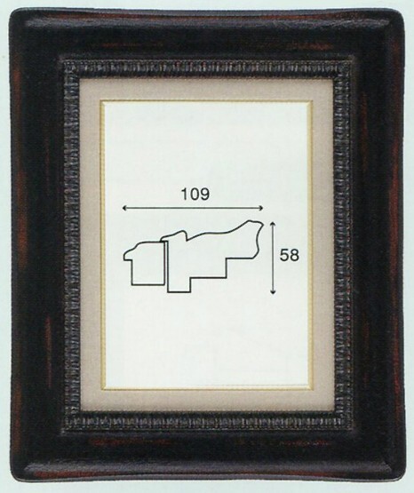 額縁 油絵/油彩額縁 木製フレーム 手作り ハンドメイド UVカットアクリル付 6301 サイズ F8号 黒クラック ブラック拍卖