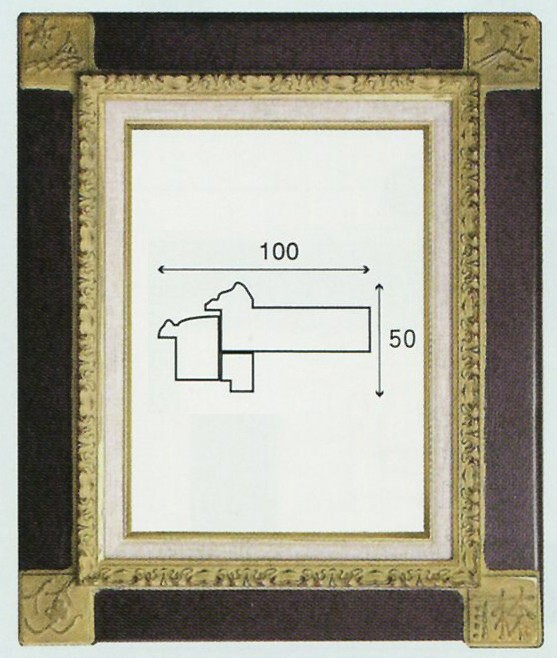 額縁 油絵/油彩額縁 木製フレーム 手作り ハンドメイド UVカットアクリル付 6306 サイズ F3号 茶 ブラウン拍卖