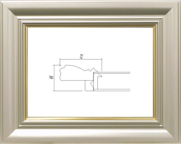 油絵/油彩額縁 樹脂製フレーム 3476 UVカットUVカットアクリル付 サイズ F20号 シャンペンゴールド 金拍卖