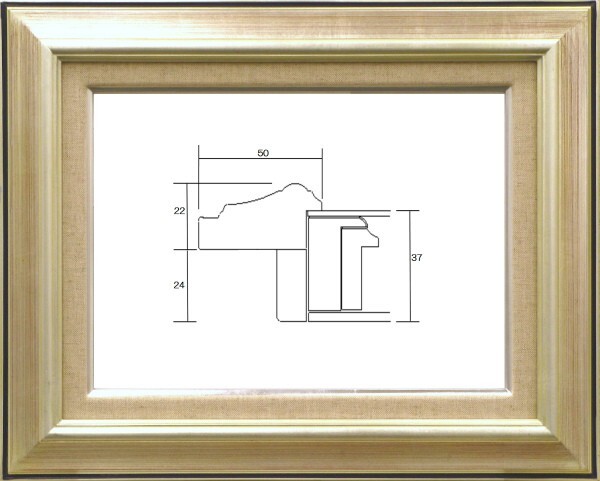 額縁 油絵用 アートフレーム 7716 サイズ P15号 シルバー 銀拍卖