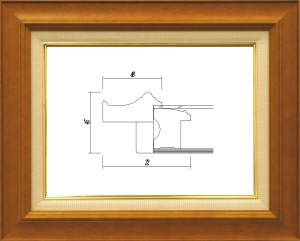 額縁 油絵/油彩額縁 木製フレーム 7720 サイズ M10号 チーク拍卖