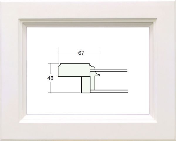 額縁 油絵/油彩額縁 アクリル付 9281 P12号 ホワイト 白拍卖