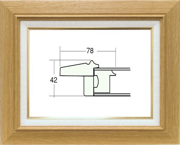 油絵/油彩額縁 木製フレーム UVカットアクリル付 3427 サイズ F15号 木地拍卖