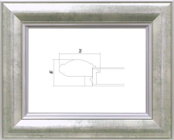 油絵用 額縁 軽量タイプ 樹脂製 3474 UVカットアクリル付 サイズ F10号 シルバー拍卖