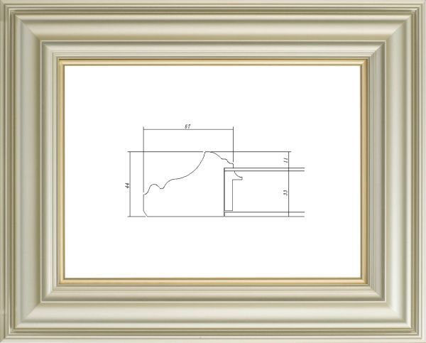 油絵/油彩額縁 樹脂製フレーム 3455N UVカットアクリル付 サイズ WF6号 シャンペン ゴールド拍卖