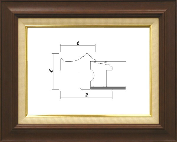 額縁 油絵/油彩額縁 木製フレーム 7720 サイズ P20号 ブラウン拍卖