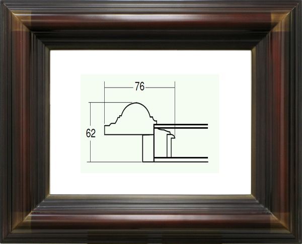 額縁 油絵/油彩額縁 木製フレーム 9259N F3号 赤鉄拍卖