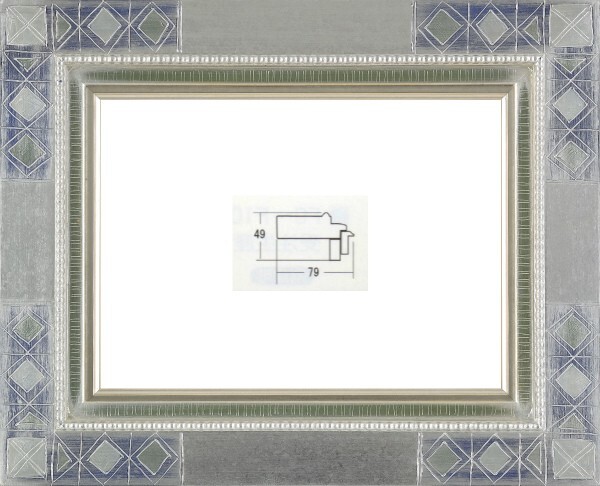 油絵/油彩額縁 木製フレーム 手作り ハンドメイド 6235 サイズ F40号 シルバー拍卖