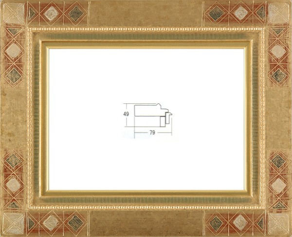 油絵/油彩額縁 木製フレーム 手作り ハンドメイド UVカットアクリル付 6234 サイズ F20号 ゴールド拍卖