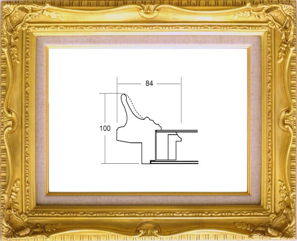 油絵用 額縁 アクリル付 7802 サイズ F20号 ゴールド 金拍卖