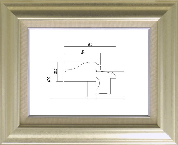 額縁 油絵/油彩額縁 UVカットアクリル付 8120 F10号 シルバー 銀拍卖