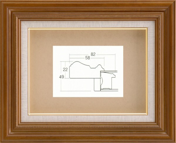 額縁 油絵/油彩額縁 木製フレーム 7735 サイズ F6号 チーク拍卖