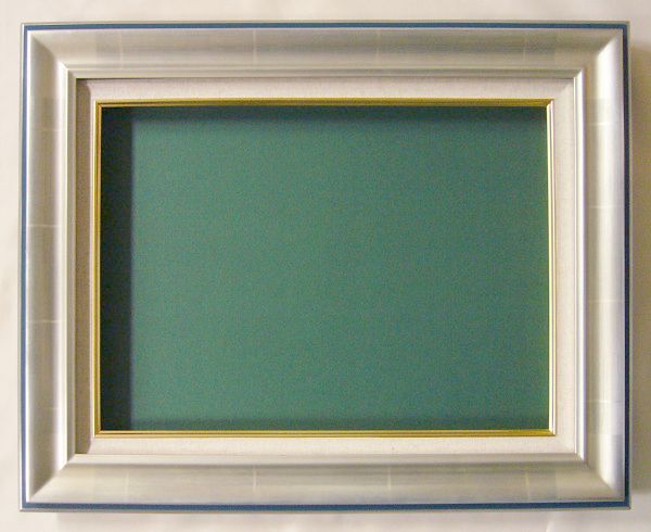 額縁 油絵/油彩額縁 木製フレーム 9292 サイズ F4号 シルバー 銀拍卖