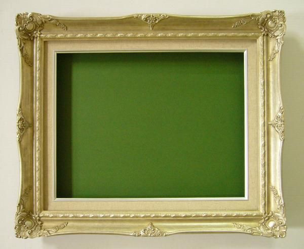 額縁 油絵/油彩額縁 成型フレーム 9232N F6号 シルバー 銀拍卖