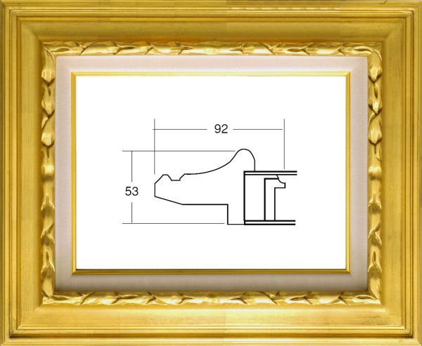 額縁 油絵/油彩額縁 成型フレーム アクリル付 7811 サイズ SM ゴールド 金拍卖