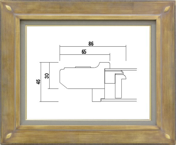 油絵/油彩額縁 樹脂製フレーム 高級額縁 フレーム アクリル付 7101 サイズ F30号 ゴールド拍卖