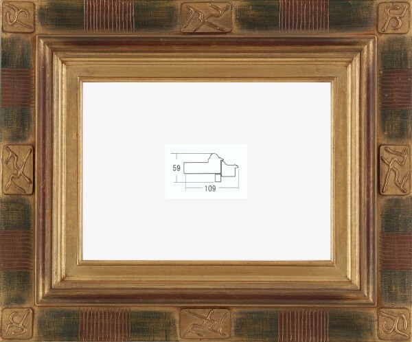 額縁 油絵/油彩額縁 木製フレーム 手作り ハンドメイド UVカットアクリル付 6231 サイズ SM ゴールド拍卖