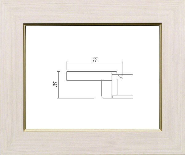 額縁 油絵/油彩額縁 木製フレーム 3467 UVカットアクリル付 サイズ F3号 ウッディーホワイト 白拍卖