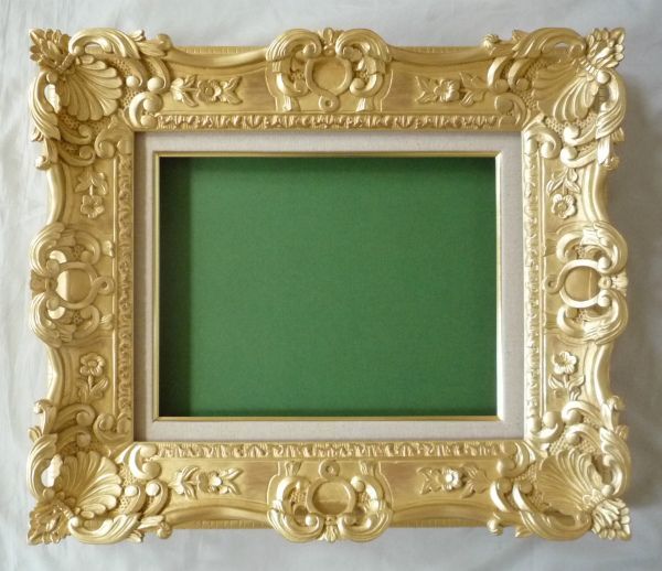 額縁 油絵/油彩額縁 成型フレーム 7874 F6号 ゴールド 金拍卖