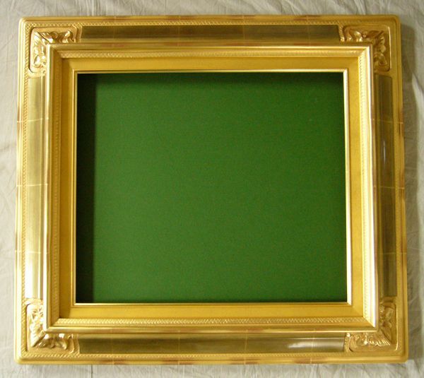 額縁 油絵/油彩額縁 成型フレーム アクリル付 7841 P8号 ゴールド 金拍卖