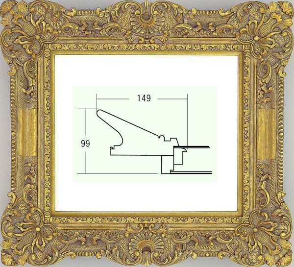 額縁 油絵/油彩額縁 9223 F10号 ゴールド 金拍卖