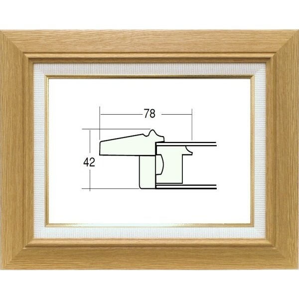 油絵/油彩額縁 木製フレーム UVカットアクリル付 3427 サイズ F20号 木地拍卖