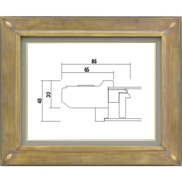 油絵/油彩額縁 樹脂製フレーム 高級額縁 フレーム アクリル付 7101 サイズ F30号 ゴールド拍卖