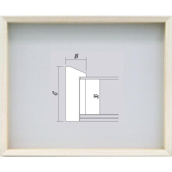 額縁 油絵/油彩額縁 木製フレーム UVカットアクリル付 3486 サイズ SM 白木地拍卖