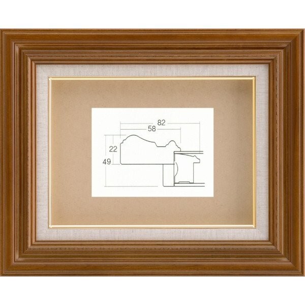額縁 油絵/油彩額縁 木製フレーム 7735 サイズ F6号 チーク拍卖