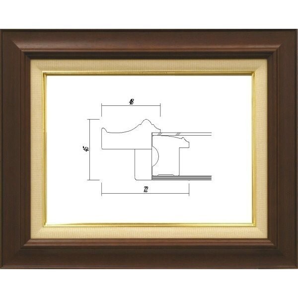 額縁 油絵用 木製フレーム 7720 サイズ SM ブラウン 茶拍卖