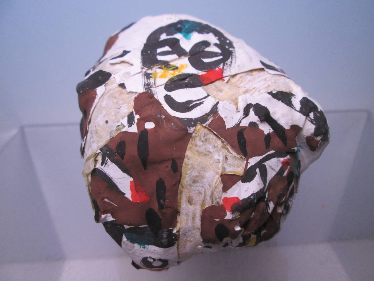 ☆現代美術家 具体 堀尾貞治 2007 猪の置物 干支 亥 オブジェ 紙にガッシュ 箱無 真作保証 具体美術協会会員 Horio Sadaharu /吉原治良拍卖