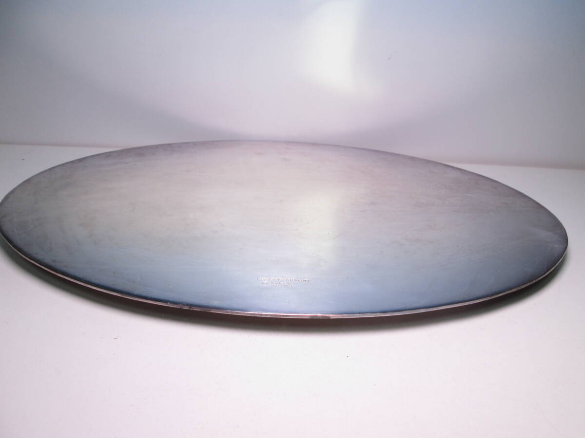 ☆ Christoph Widmann クリストフ・ウィドマン 44,2cm シルバープレート 三つ足盆 2kg ドイツ製/ヴィンテージ飾り台 拍卖