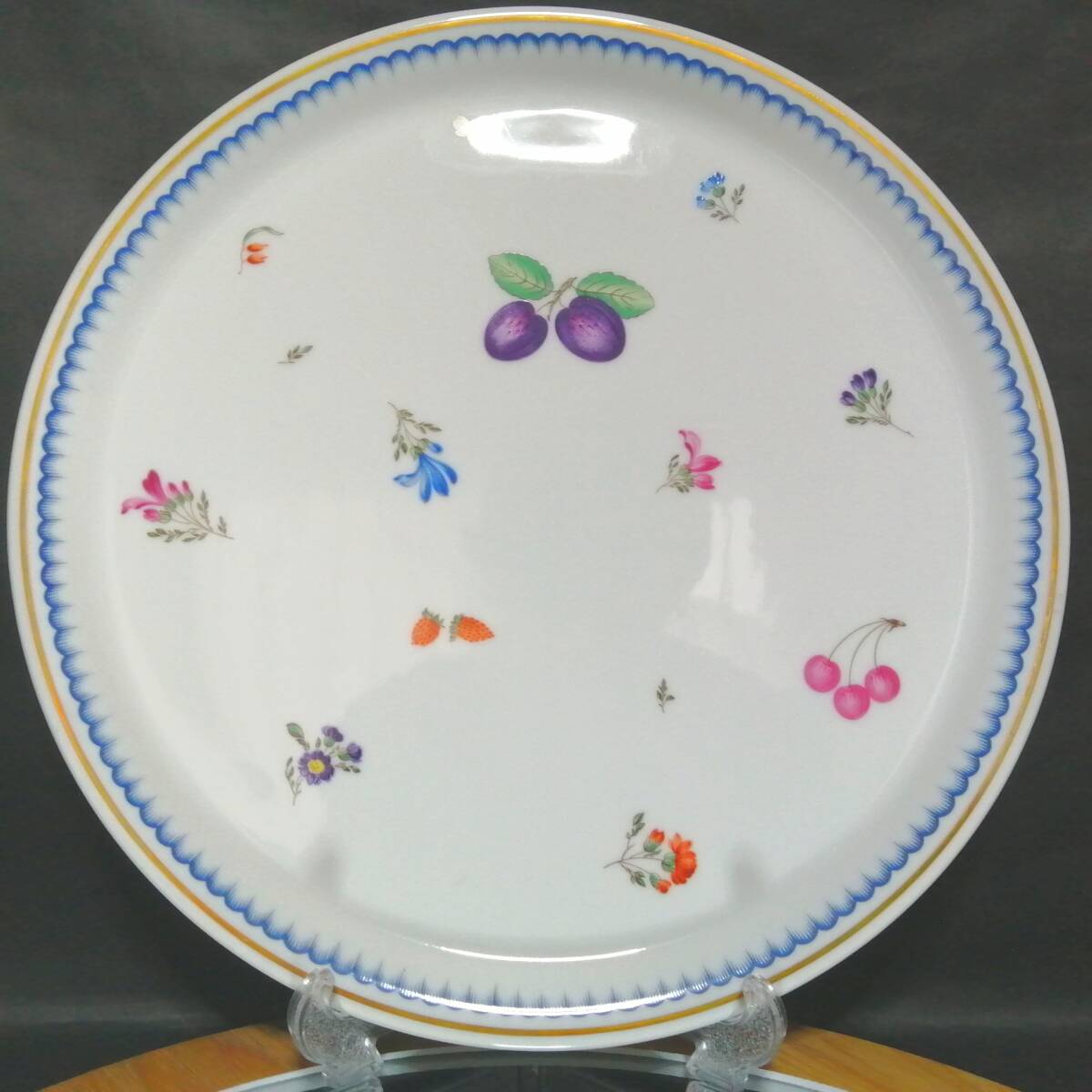 31CM 美品◇自宅保管 リチャードジノリ イタリアンフルーツ 特大プレート RICHARD GINORI拍卖