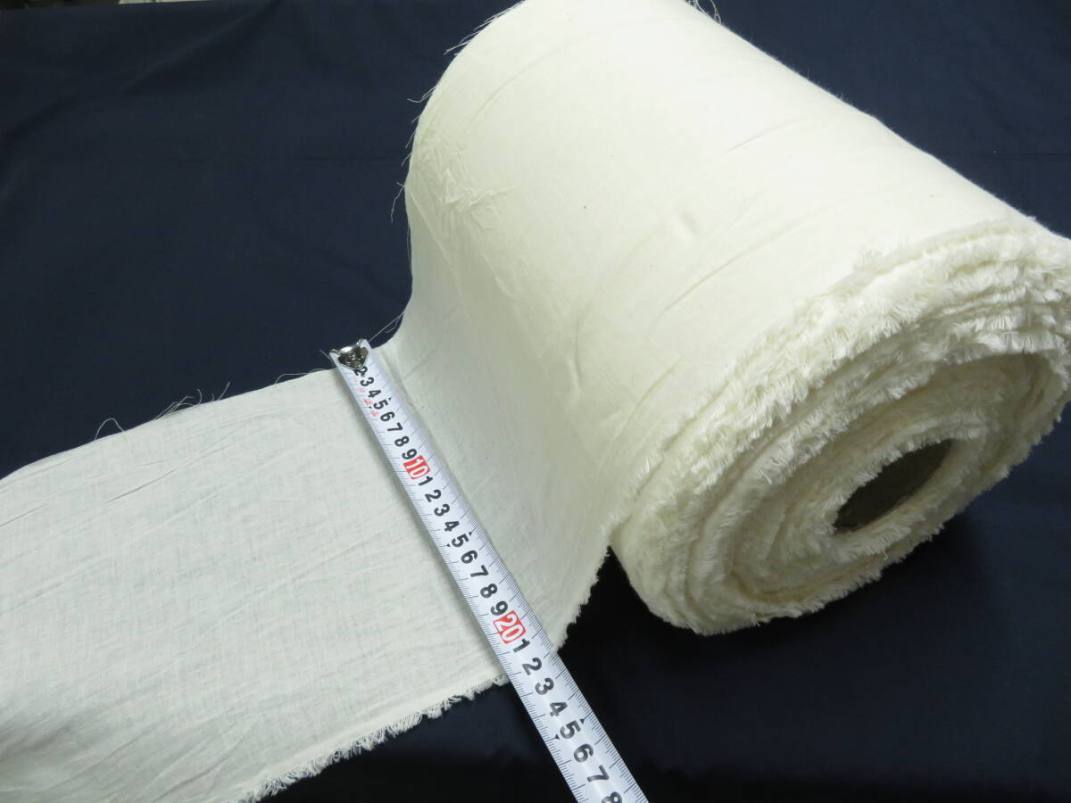 112m プチカットロール PT-08 スケア 無地 生成り 約22㎝幅 綿カス 薄手 布 生地 布草履 はぎれ ハギレ 安い 大反ロール捨て布練習用 激安拍卖