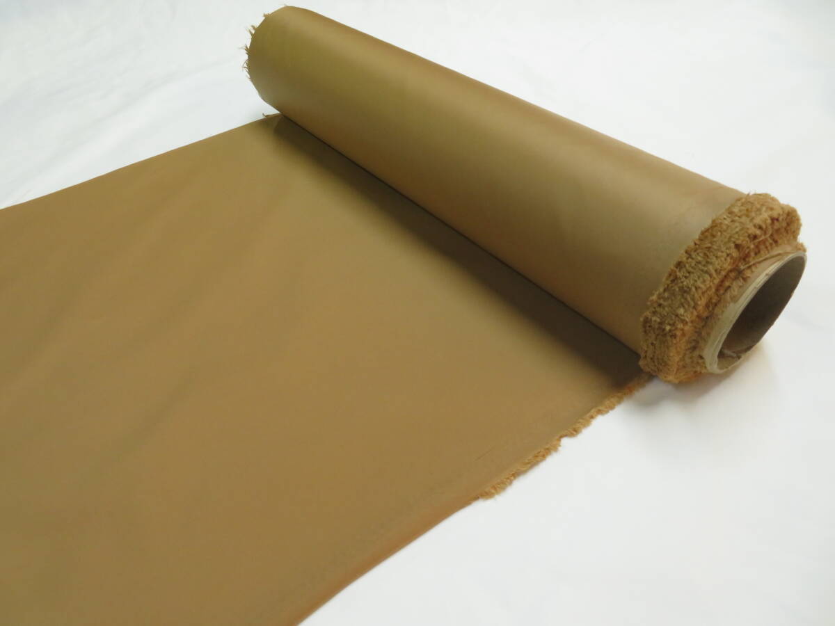 25m はぎれロール TH-96 無地 撥水 ポリエステル タフタ 薄手 茶色 約32㎝幅 布 生地 内布 裏地 アウター エコバッグ 安い 防水 ハギレ拍卖