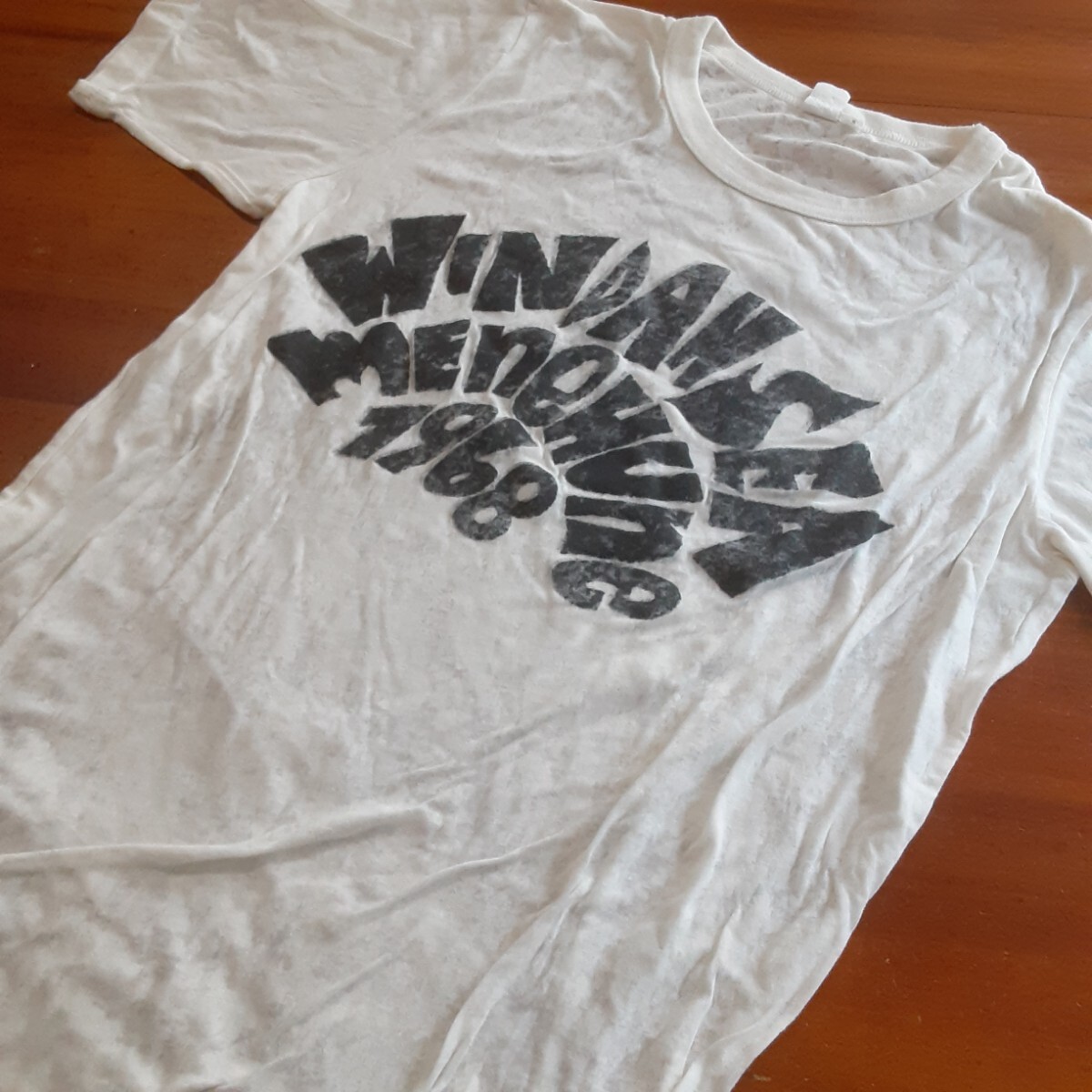 最値!新品!デッドストック!希少アメリカUSA製!グランジデザイン!MF クルージング カンパニー プリント Tシャツ!ホワイト!白黒 Mサイズ拍卖