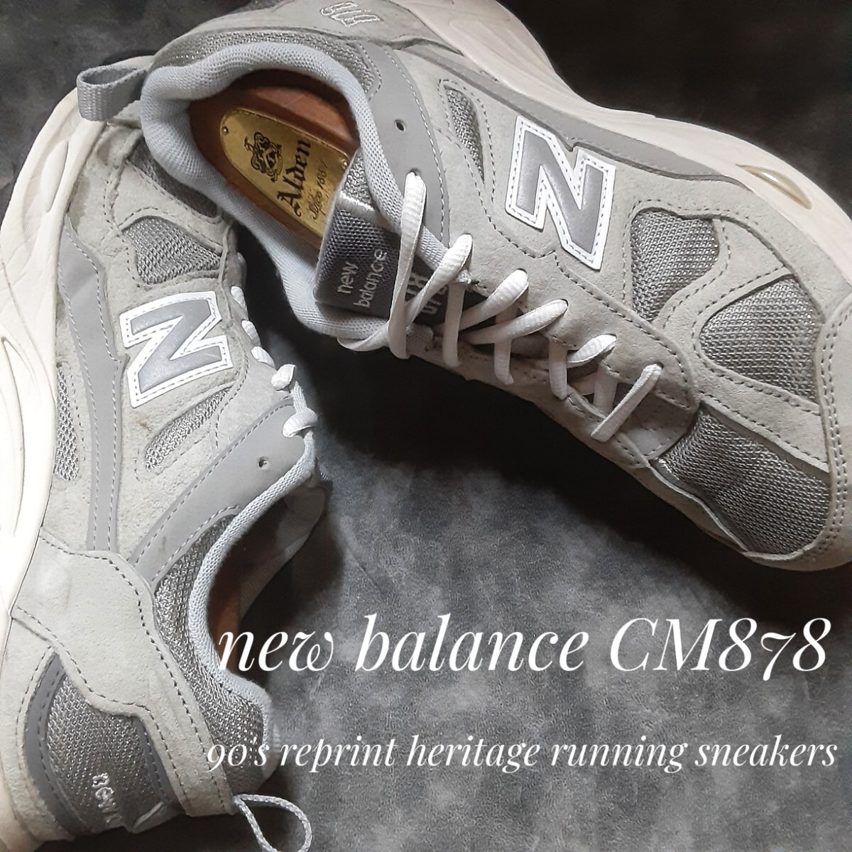最値!定16280円!90's復刻!ヘリテージランニング!ヌバックレザーマテリアル!ニューバランス CM878高級スニーカー!ヴィンテージグレー!26cm拍卖