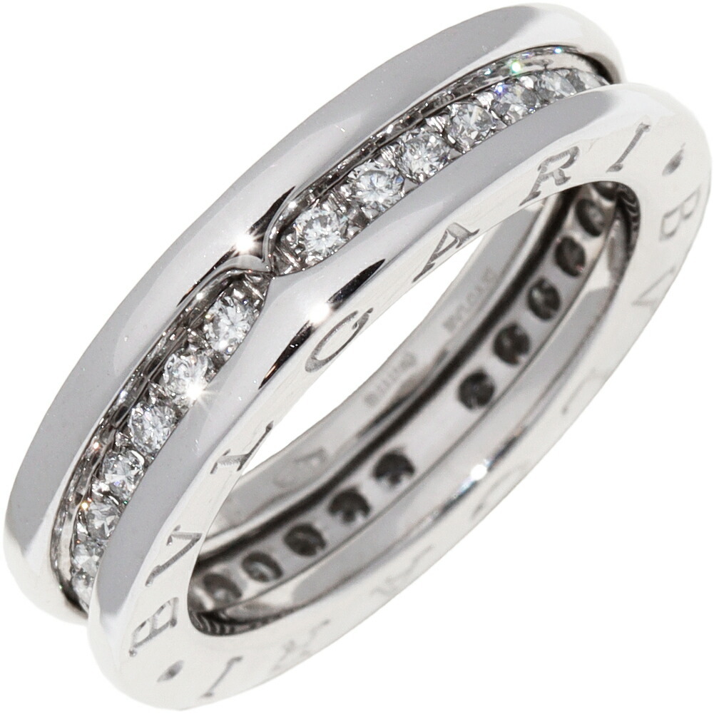 ブルガリ 指輪 K18WG ダイヤ0.48ct B.zero1 ビーゼロワンリング XS フルダイヤ AN850656 329347拍卖