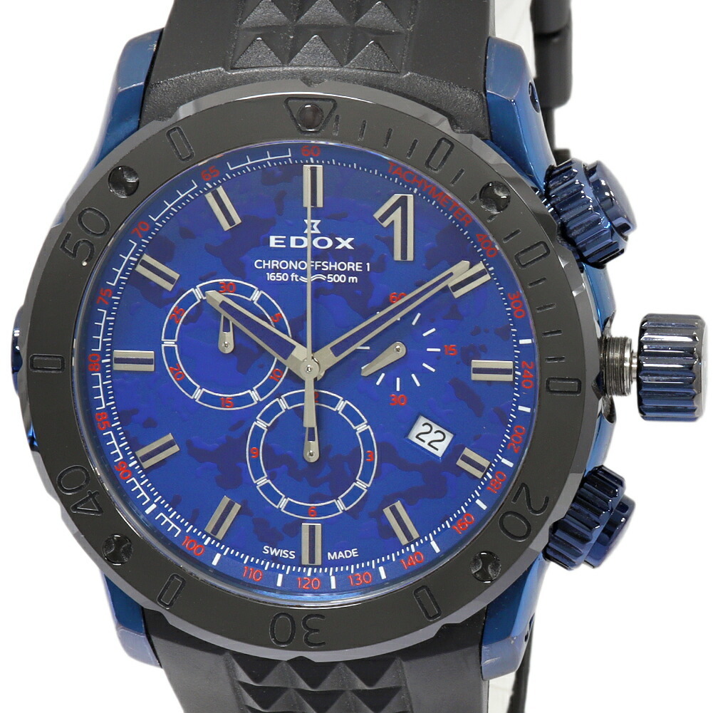 エドックス クロノオフショア1 クロノグラフ スペシャルエディション 10221-37BU5-BUM5 メンズ拍卖