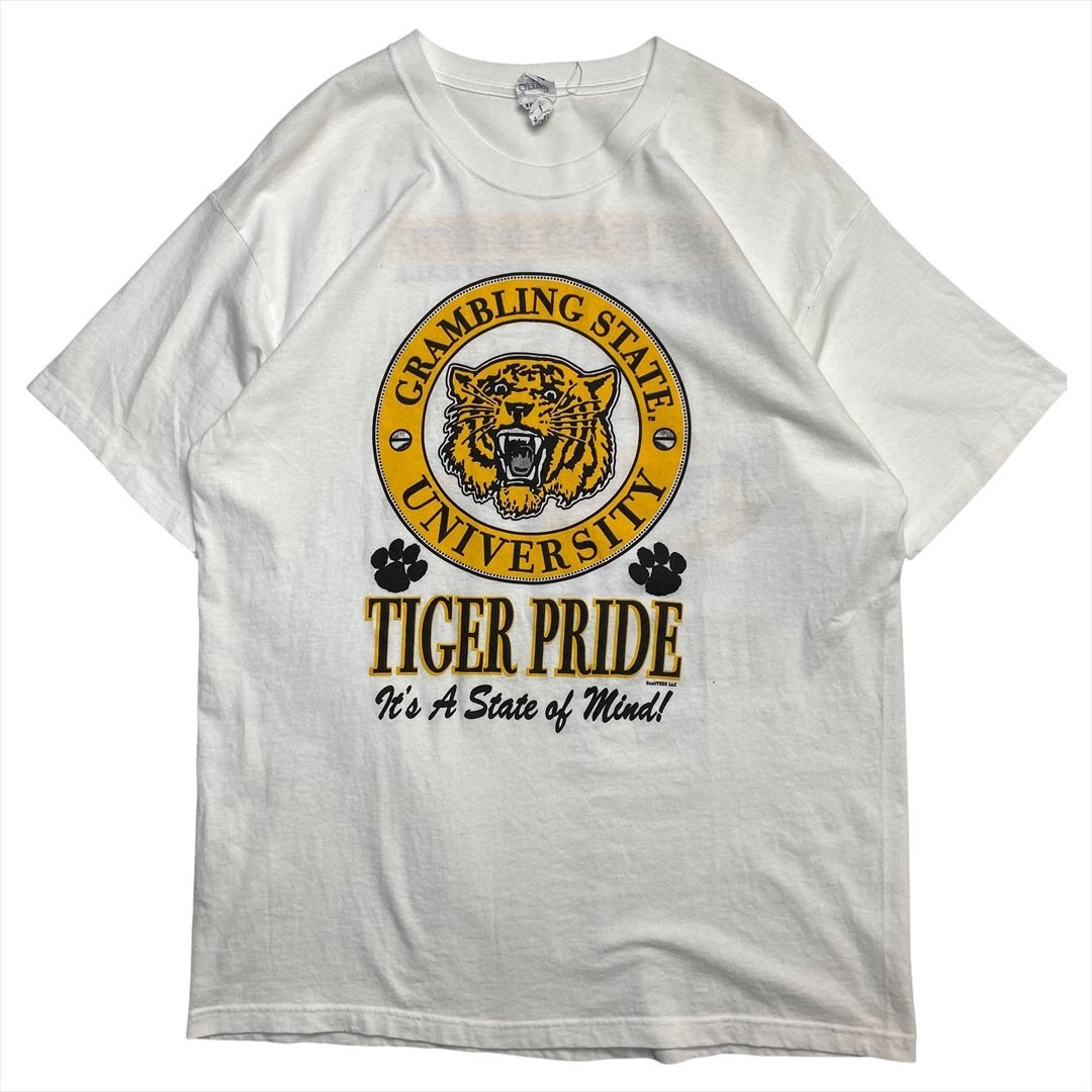 Vintage 00s ANVIL アンヴィル HBCU TIGER PRIDE カレッジロゴ Tシャツ 半袖 ホワイト 古着 メンズ XL タイガー フットボール ヴィンテージ拍卖