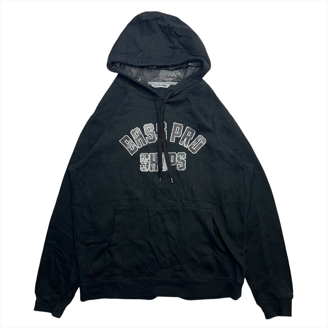 Vintage BassProShops バス プロ ショップス ロゴ スウェット パーカー ブラック 古着 メンズ M 裏起毛 スエット ヴィンテージ ビンテージ拍卖
