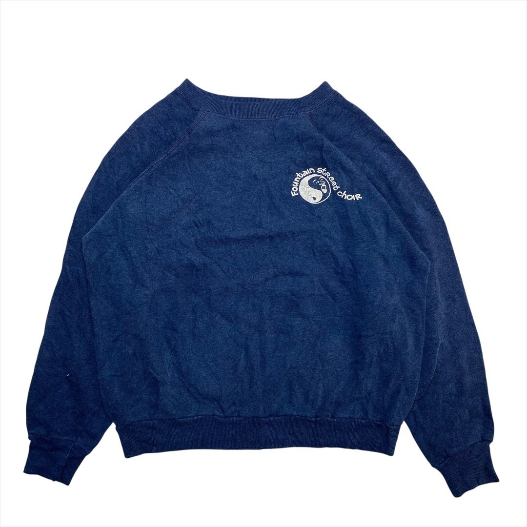 Vintage Fountain Street Choir ロゴ スウェット トレーナー ネイビー 古着 レディース FREE 合唱団 スウェット ヴィンテージ ビンテージ拍卖