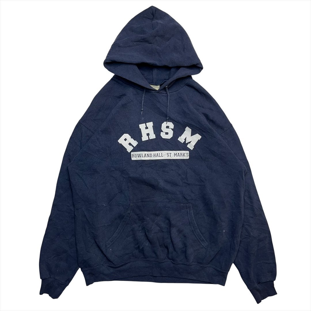 Vintage 90s リー ローランドホール プライベート スクール RHSM ロゴ スウェット パーカー ネイビー Lee 古着 レディース M ビンテージ拍卖