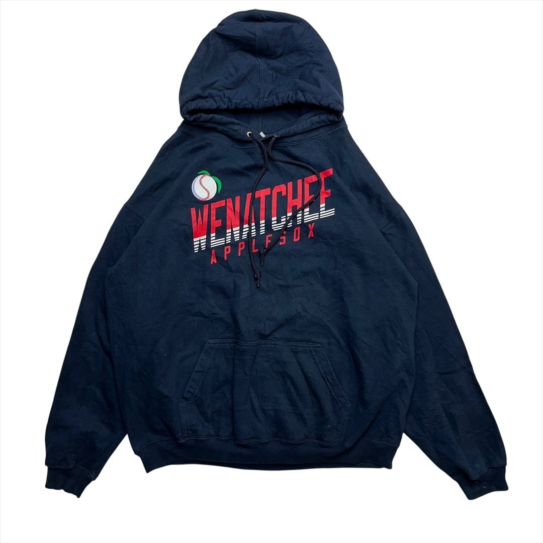 Vintage AAA ALSTYLE WENATCHEE APPLESOX ロゴ スウェット パーカー ネイビー 古着 メンズ XXL オーバーサイズ ベースボール ビンテージ拍卖
