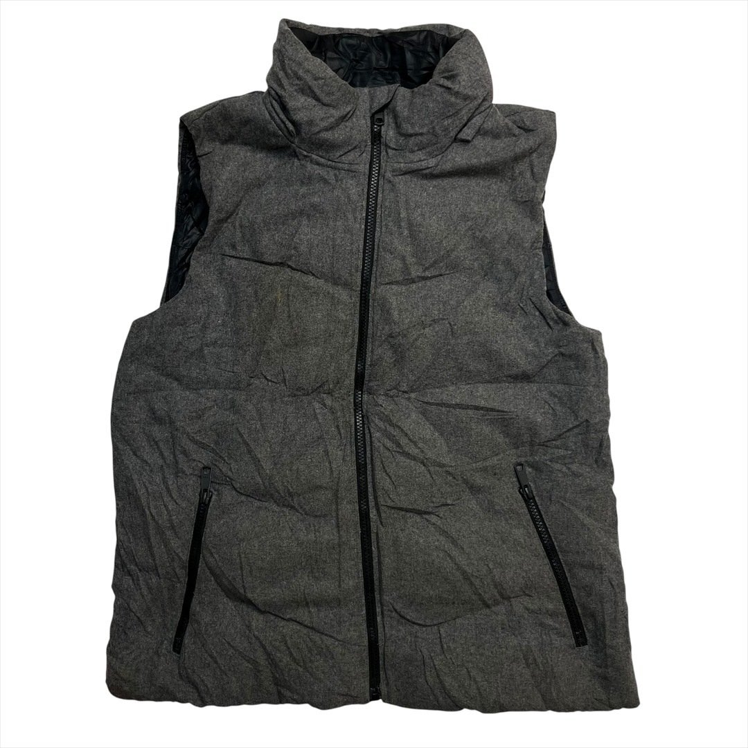 Vintage 90s OLD オールド ギャップ ダウン ベスト グレー GAP 古着 レディース L 紺タグ パファー パッファー ヴィンテージ ビンテージ拍卖