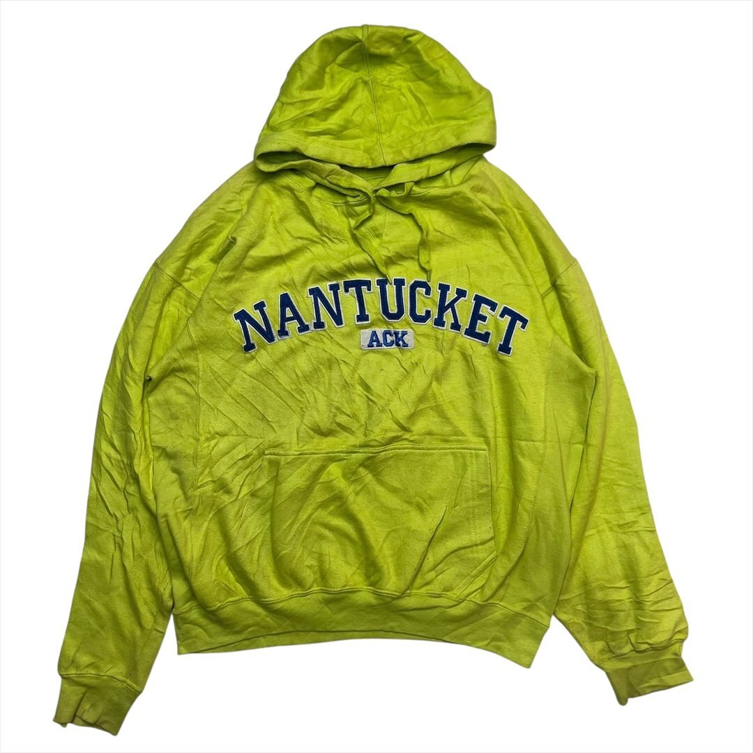 Vintage Cape Cod Sweatshirt リバースウィーブタイプ Nantucket カレッジ ロゴ スウェット パーカー グリーン 古着 メンズ L ヴィンテージ拍卖