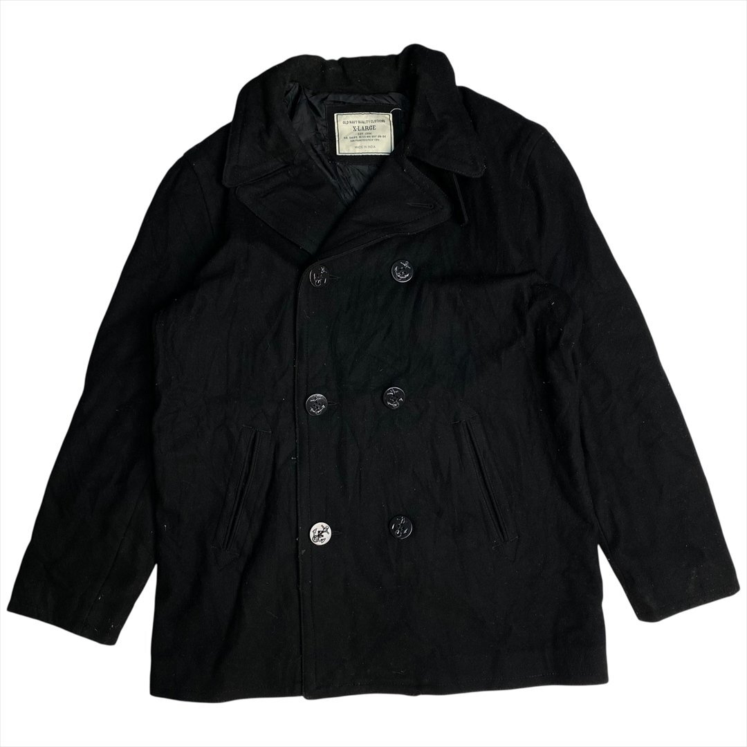 Vintage OLD NAVY オールドネイビー クラシック ピー コート ブラック 古着 メンズ XL Pコート ウール ジャケット ヴィンテージ ビンテージ拍卖